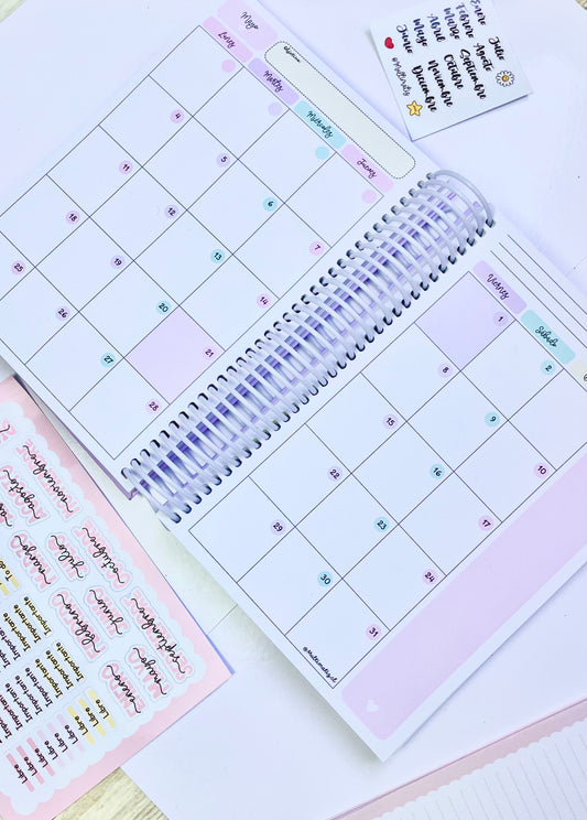 Agenda Flor lila(PREVENTA)