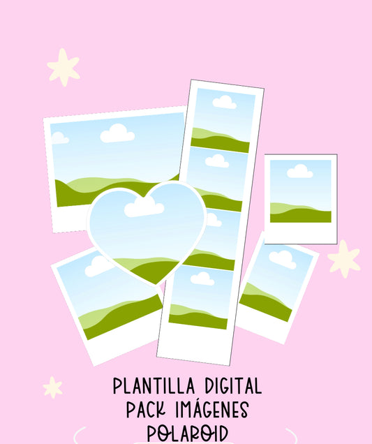 Pack Plantilla digital Imágenes Polaroid