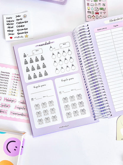 Agenda Flor lila(PREVENTA)