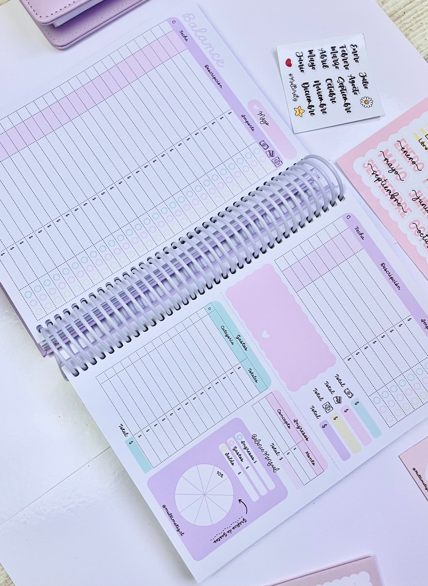 Agenda Flor lila(PREVENTA)