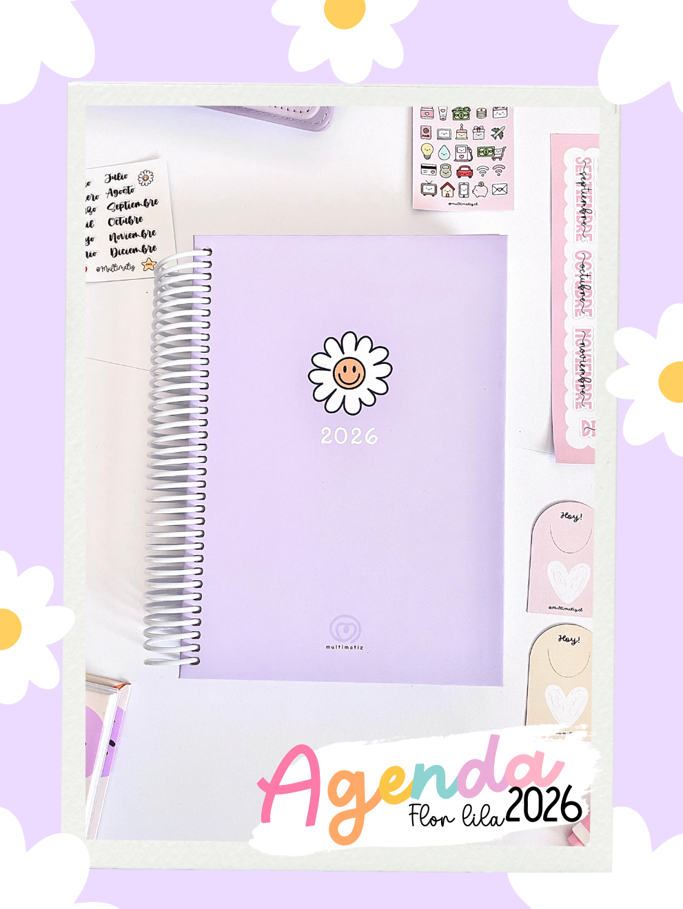 Agenda Flor lila(PREVENTA)