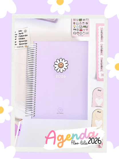 Agenda Flor lila(PREVENTA)